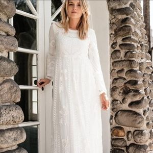 NWT White Poppy Lace Modesty Dress